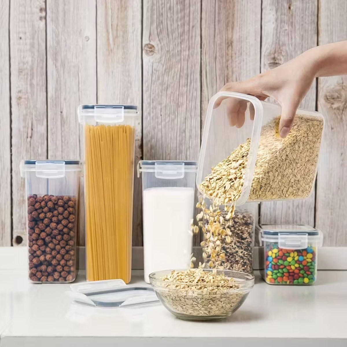 boite de conservation alimentaire douze pieces aliments secs