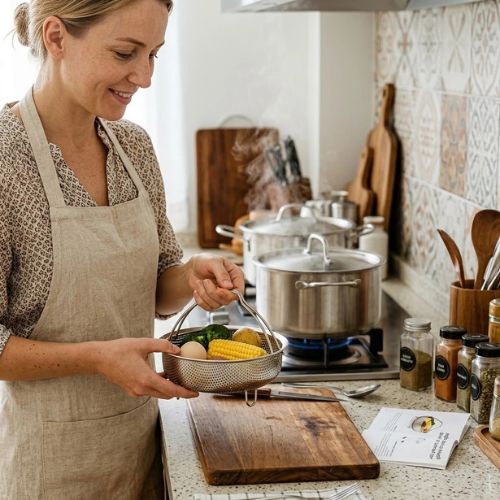 panier vapeur inox steaminox legumes croquants