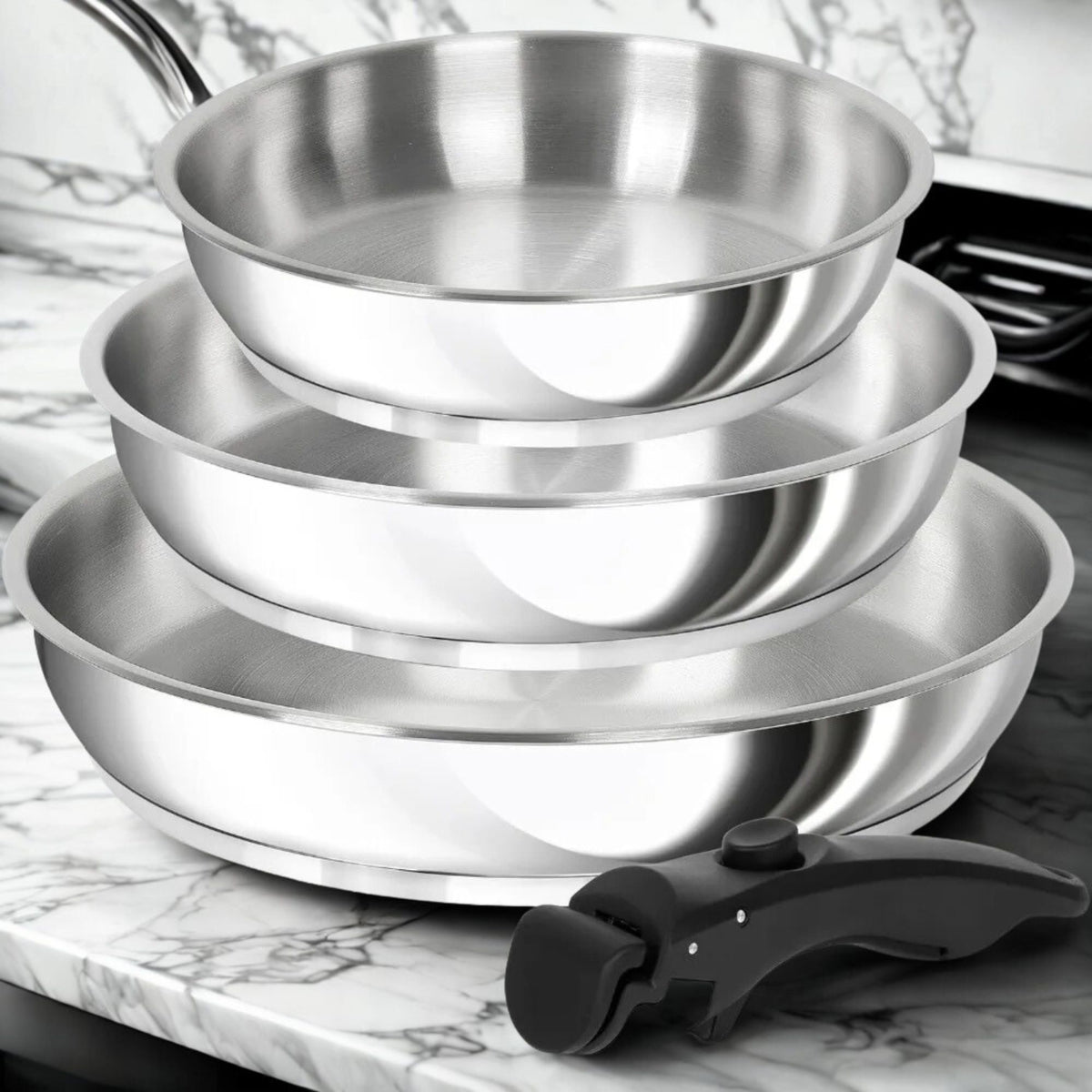 poeles poignees amovible inox modele